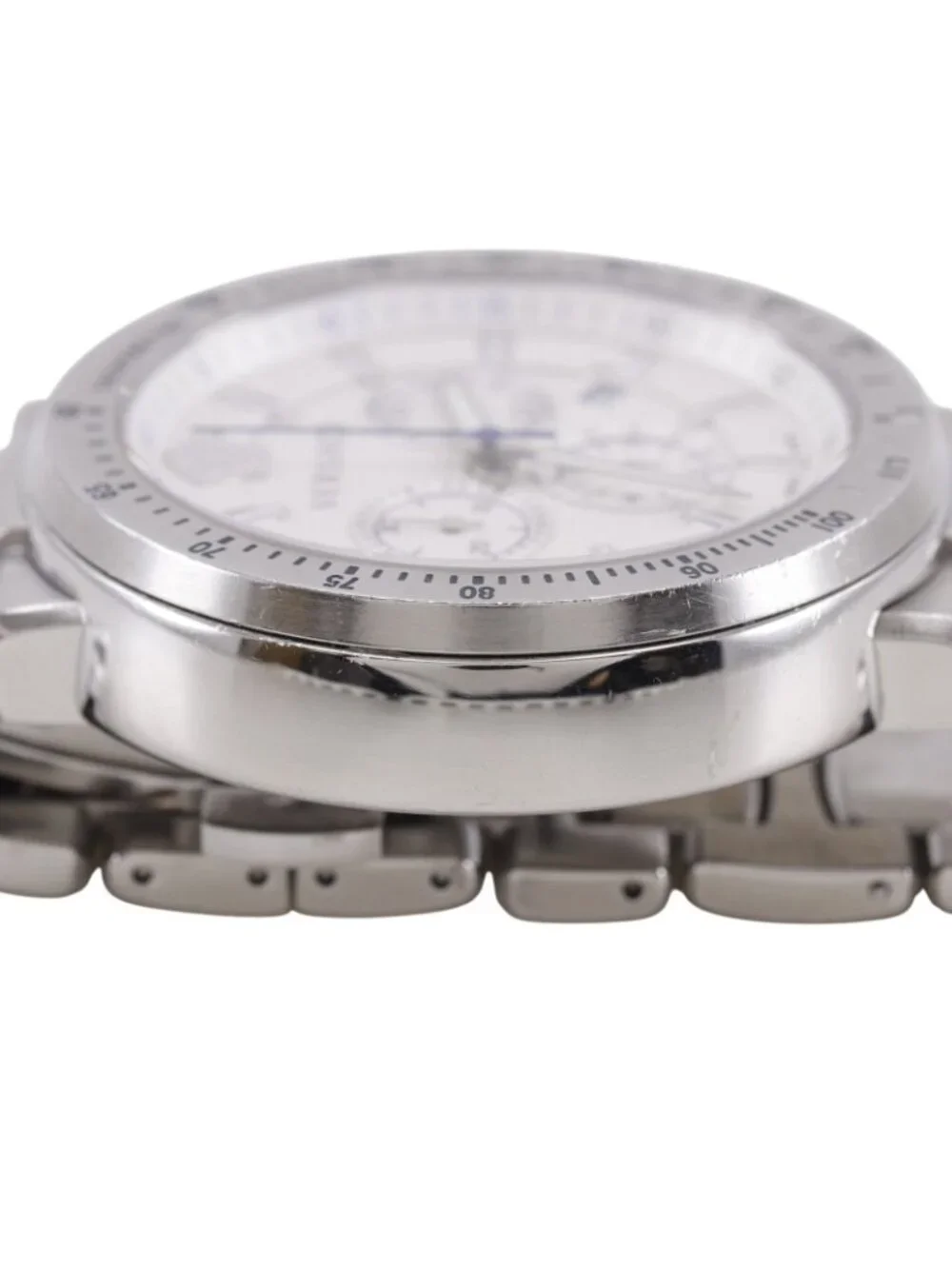 Versace Stainless Steel Quartz Chronograph White Dial Watch